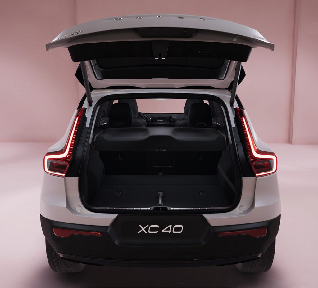 Volvo XC40 Recharge elektromobilio bagažinė